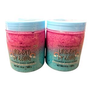 2x Onyx Bathhouse UNICORN DREAMS Foaming Body Scrub Apple With Avocado Oil 14oz